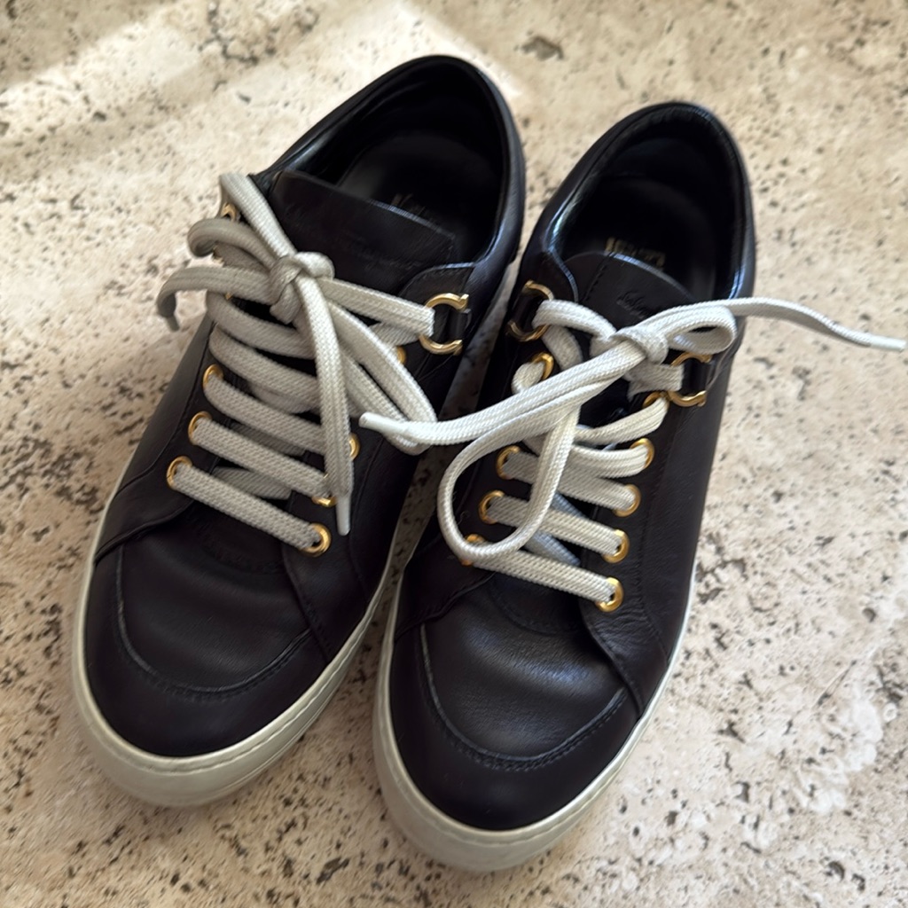 Salvatore Ferragamo Leather Sneakers Size 6,5